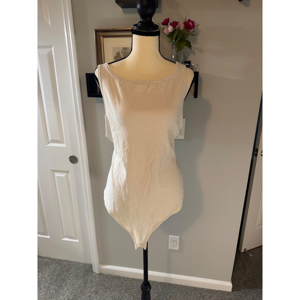 Free Assembly Minimalist Capsule Women XXL/2XL Sleeveless Bodysuit Cotton Blend
